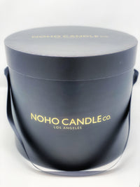 I Love You  / Te Amo Flower Box with large 2 wick  gold candle