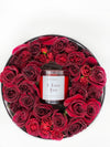 I Love You  / Te Amo Flower Box with small wood wick Candle.