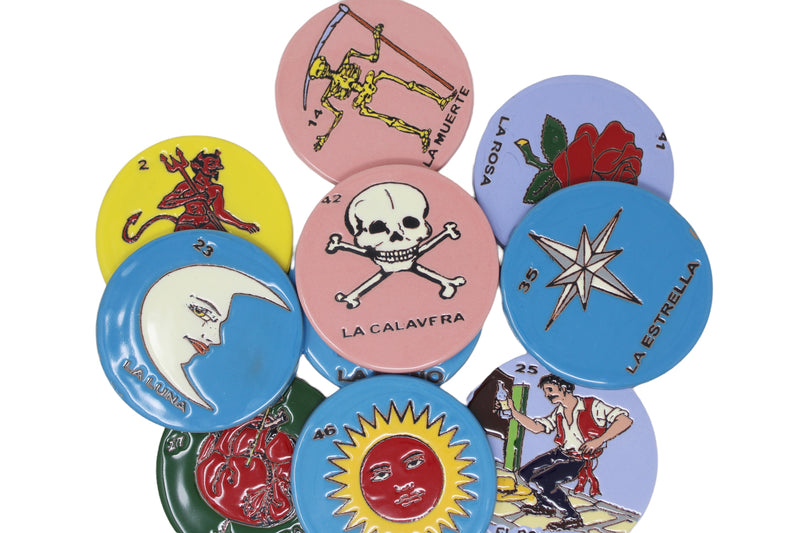 Loteria Round Candle Coasters