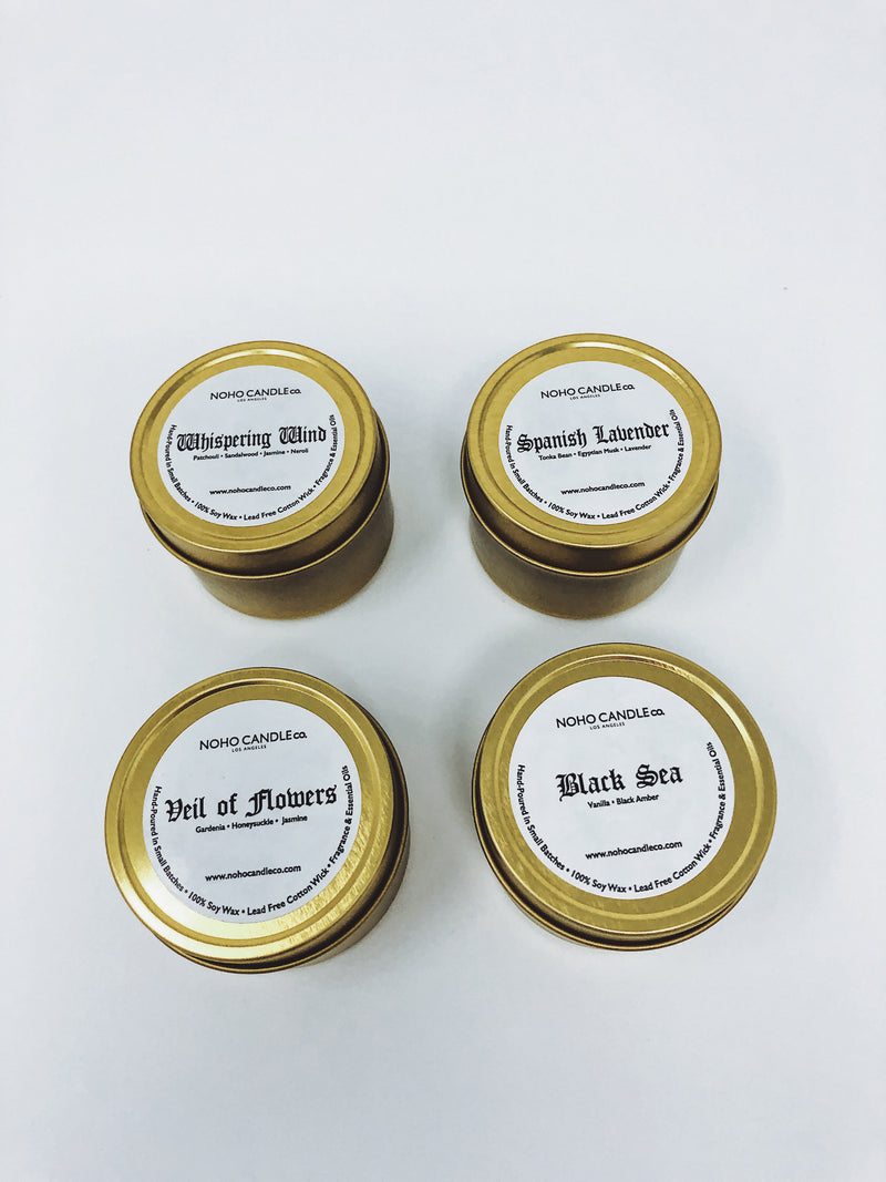 Mini 4 Pack Travel Candle Set